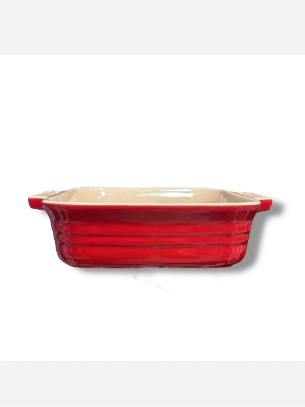 LE CREUSET Stoneware Red Petite Square 6” Casserole Baking Dish
